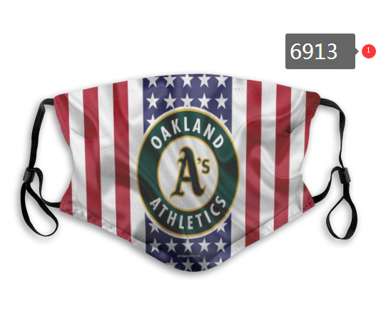 2020 MLB Oakland Athletics #2 Dust mask with filter->mlb dust mask->Sports Accessory